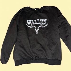 Black Morgan Wallen Crewneck